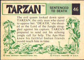 1966 Banner Tarzan #46 Sentenced to Death Back