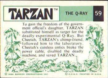 1966 Banner Tarzan #59 The Q-Ray Back