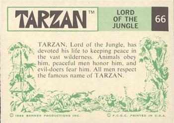 1966 Banner Tarzan #66 Lord of the Jungle Back
