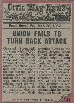 1962 Topps Civil War News #11 Attack Back
