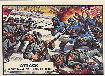 1962 Topps Civil War News #11 Attack Front