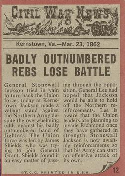 1962 Topps Civil War News #12 Bloody Combat Back