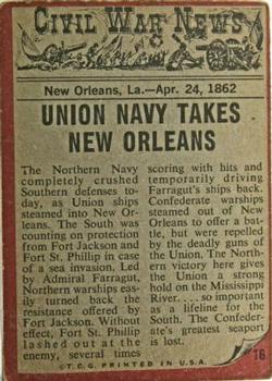 1962 Topps Civil War News #16 Direct hit Back