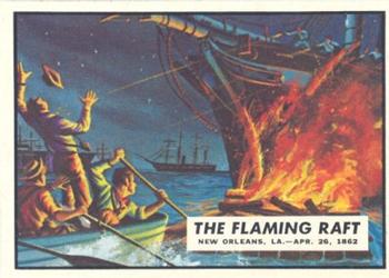 1962 Topps Civil War News #17 The Flaming Raft Front