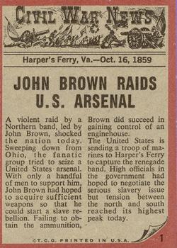 1962 Topps Civil War News #1 The Angry Man Back