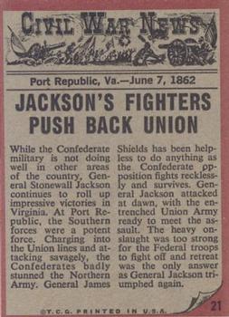 1962 Topps Civil War News #21 Painful Death Back