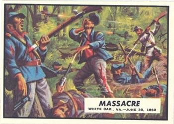 1962 Topps Civil War News #27 Massacre Front