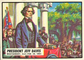1962 Topps Civil War News #2 President Jeff Davis Front