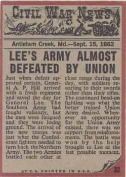 1962 Topps Civil War News #32 Death Struggle Back