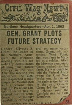 1962 Topps Civil War News #38 General Grant Back