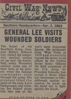1962 Topps Civil War News #39 General Lee Back