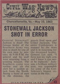 1962 Topps Civil War News #43 Costly Mistake Back