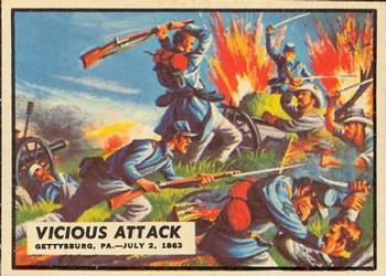 1962 Topps Civil War News #46 Vicious Attack Front