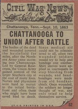 1962 Topps Civil War News #52 Friendly Enemies Back