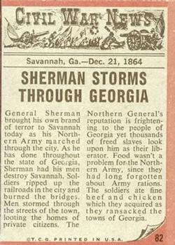 1962 Topps Civil War News #82 Destroying the Rails Back