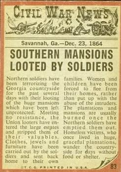 1962 Topps Civil War News #83 The Looters Back