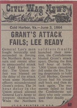 1962 Topps Civil War News #68 The Will to Win Back