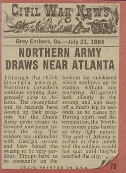 1962 Topps Civil War News #73 Through the Swamp Back