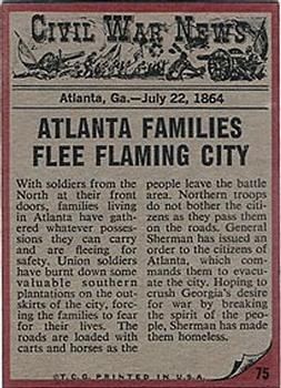 1962 Topps Civil War News #75 The Family Flees Back