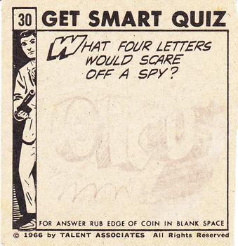 1966 Topps Get Smart #30 Come On K-13, Open Up Back