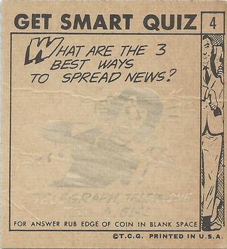 1966 Topps Get Smart #4 The Super Snooper Back