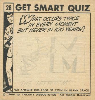 1966 Topps Get Smart #26 You Trying To Tell Me Something? Back