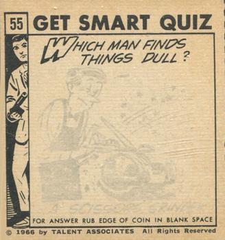 1966 Topps Get Smart #55 Be Quiet, I'll Do The Panicking Back