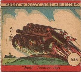 1942 Army, Navy and Air Corps (R18) #635 “Jeep” Jounces Japs Front