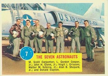 1963 Topps Astronauts (R709-6) #7 Alan Shepard / Virgil Grissom / Gordon Cooper / Walter Schirra / Donald Slayton / John Glenn / Scott Carpenter Front
