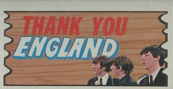 1964 Topps Beatles Plaks #22 Thank You England Front