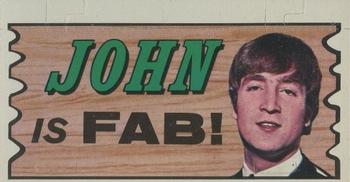 1964 Topps Beatles Plaks #27 John is Fab Front