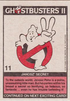 1989 Topps Ghostbusters II #11 Janosz' Secret Back