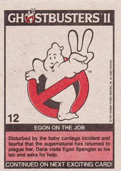 1989 Topps Ghostbusters II #12 Egon on the Job! Back