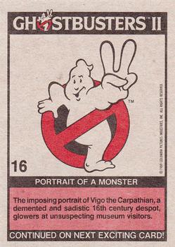 1989 Topps Ghostbusters II #16 Portrait of a Monster Back