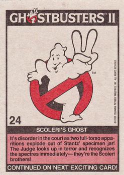 1989 Topps Ghostbusters II #24 Scoleri's Ghost Back