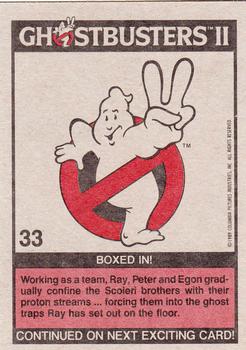 1989 Topps Ghostbusters II #33 Boxed In! Back
