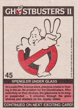 1989 Topps Ghostbusters II #45 Spengler under Glass Back