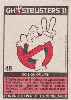 1989 Topps Ghostbusters II #48 No Sign of Life! Back