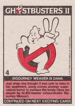 1989 Topps Ghostbusters II #4 Sigourney Weaver Is Dana Back