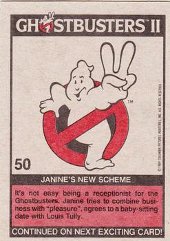 1989 Topps Ghostbusters II #50 Janine's New Scheme Back