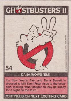 1989 Topps Ghostbusters II #54 Dana Wows 'Em! Back