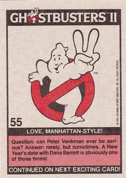1989 Topps Ghostbusters II #55 Love, Manhattan-Style! Back