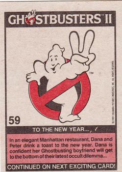 1989 Topps Ghostbusters II #59 To the New Year ... Back