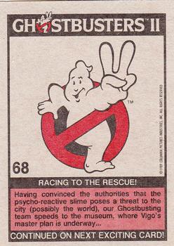 1989 Topps Ghostbusters II #68 Racing to the Rescue! Back