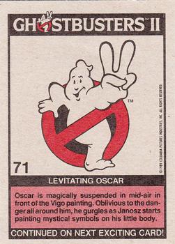 1989 Topps Ghostbusters II #71 Levitating Oscar Back