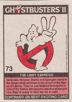 1989 Topps Ghostbusters II #73 The Libby Express! Back