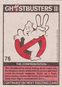 1989 Topps Ghostbusters II #76 The Confrontation Back