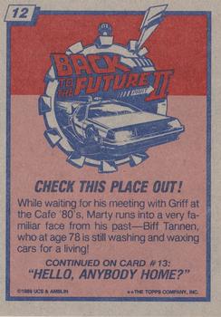 1989 Topps Back to the Future Part II #12 Check This Place Out! Back