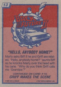 1989 Topps Back to the Future Part II #13 Hello, Anybody Home? Back