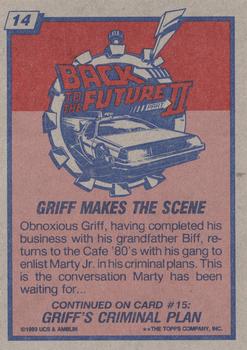 1989 Topps Back to the Future Part II #14 Griff Makes the Scene Back